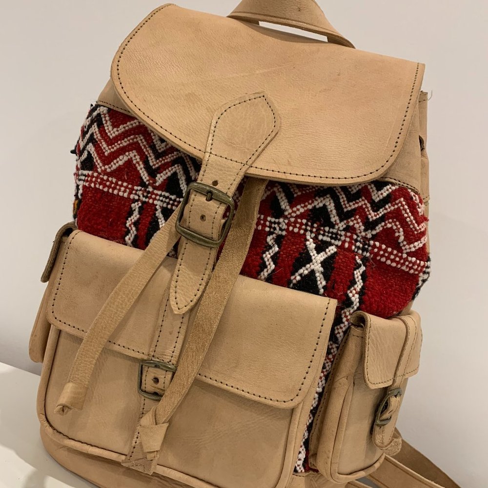 True real leather backpacks